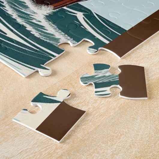 Altes Vintages Boot Puzzle (Seite)