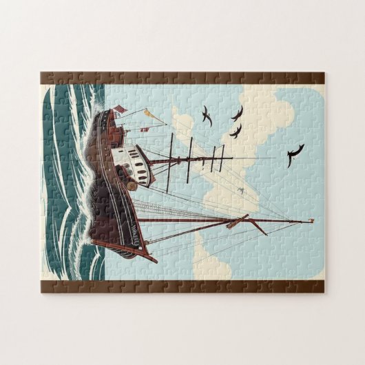 Altes Vintages Boot Puzzle (Horizontal)