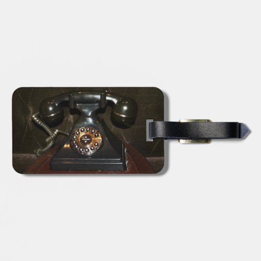 Altes Vintages Einwahltelefon Gepäckanhänger (Rückseite horizontal)