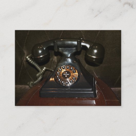 Altes Vintages Einwahltelefon Visitenkarte (Vorderseite)