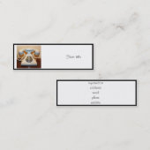 Altes Vintages Einwähltelefon Weiß Mini Visitenkarte (Vorne/Hinten)