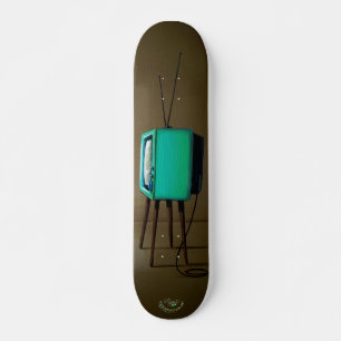 Altes Vintages Fernsehen Skateboard