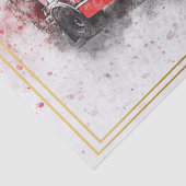 Altes Vintages Feuerwehrauto Seidenpapier (Detail)