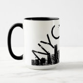 Altes Vintages Foto NYC Skyline Schwarzweiss Tasse (Links)
