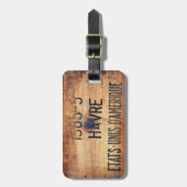 Altes Vintages Gepäckstück der US-amerikanischen H Gepäckanhänger (Vorderseite vertikal)