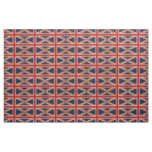 Altes Vintages Grunge-Königreich-Flaggenmuster Stoff