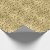 Altes Vintages Handschriftenpapier Geschenkpapier (Ecke)