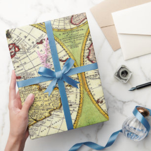 altes Vintages Karten-Partyspaß-Verpackungspapier Geschenkpapier
