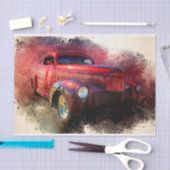 Altes Vintages klassisches Auto-Dekoupage Seidenpapier (Handwerk)