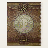 Altes Vintages Lederbuch Planer (Rückseite)