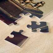 Altes Vintages Messingdrehtelefon-Telefon Puzzle (Seite)