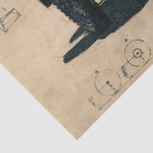 Altes Vintages Motorrad-Dekouting Seidenpapier (Detail)