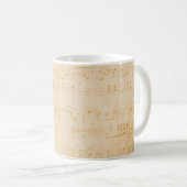 Altes Vintages Pergament im Hintergrund Kaffeetasse (VorderseiteRechts)