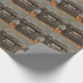 Altes Vintages Schreibschriftenpapier Geschenkpapier (Ecke)