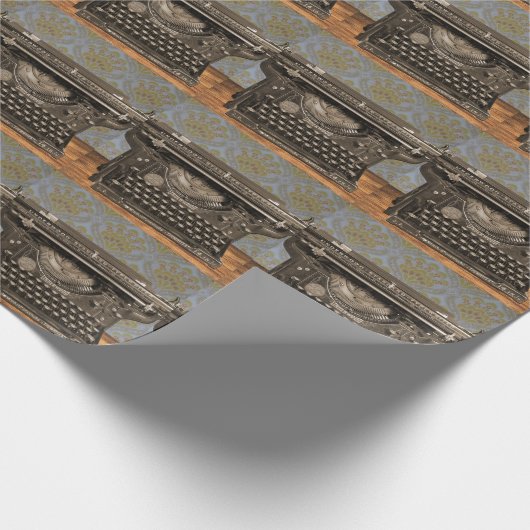 Altes Vintages Schreibschriftenpapier Geschenkpapier (Ecke)