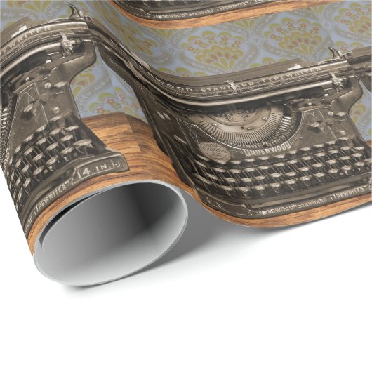 Altes Vintages Schreibschriftenpapier Geschenkpapier (Rolleneckpunkt)