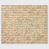 Altes Vintages Skript Geschenkpapier (Flach)