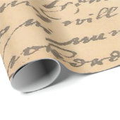 Altes Vintages Skript Geschenkpapier (Rolleneckpunkt)