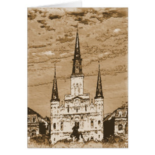 Altes Vintages St. Louis Kathedrale Französisches