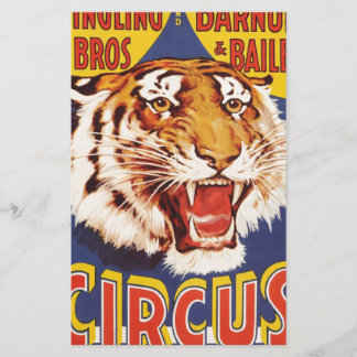 Altes Vintages Tigerzirkus-Poster der 1900er Jahre Briefpapier