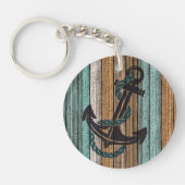 Altes Vintages Wettermuster aus Holz Schlüsselanhänger (Vorderseite)