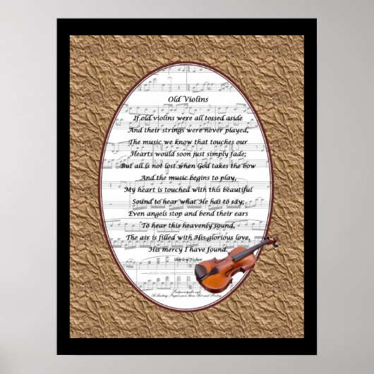 Altes Violin-Poster Poster (Vorne)