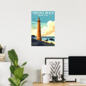 Altes Virginia Beach Poster (Heimbüro)