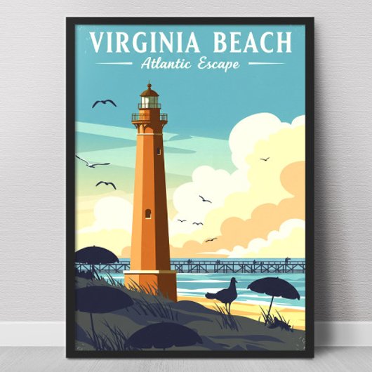 Altes Virginia Beach Poster