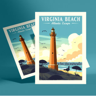 Altes Virginia Beach Postkarte