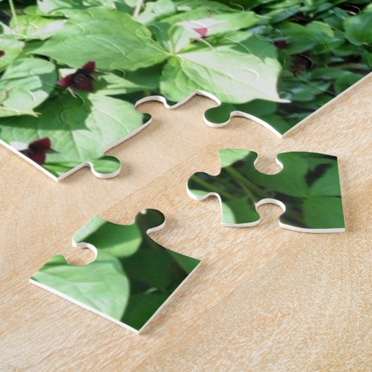 Altes Wagenrad Trillium Blumengarten Puzzle (Seite)