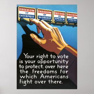 Altes Wahlplakat Poster