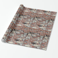 Altes Wandpapier aus rotem Ziegelstein