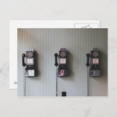 Altes Wandtelefon Postkarte (Vorne/Hinten)