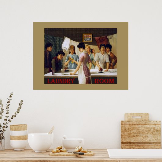 Altes Wäscheservice Poster (Küche)