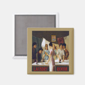 Altes Wäschezimmer-Schild Magnet (Vorderseite/Rückseite)