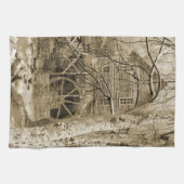 Altes Wasserrad Geschirrtuch (Horizontal)