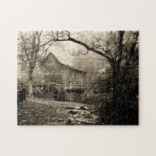 Altes Wasserrad Puzzle