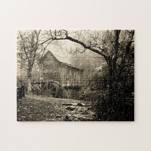 Altes Wasserrad Puzzle (Horizontal)