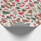 Altes Weihnachten Geschenkpapier (Ecke)