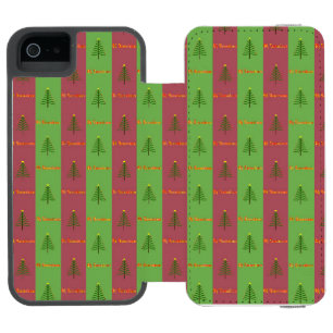 Altes Weihnachtsbaum-Muster Immergrün Incipio Watson™ iPhone 5 Geldbörsen Hülle