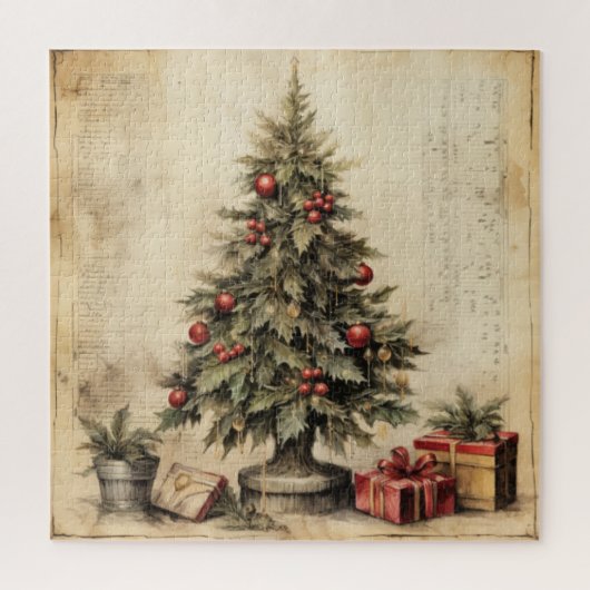 Altes Weihnachtsbaum-Puzzle Puzzle (Vertikal)