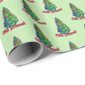 Altes Weihnachtsbaum-Sprichwort Geschenkpapier (Rolleneckpunkt)
