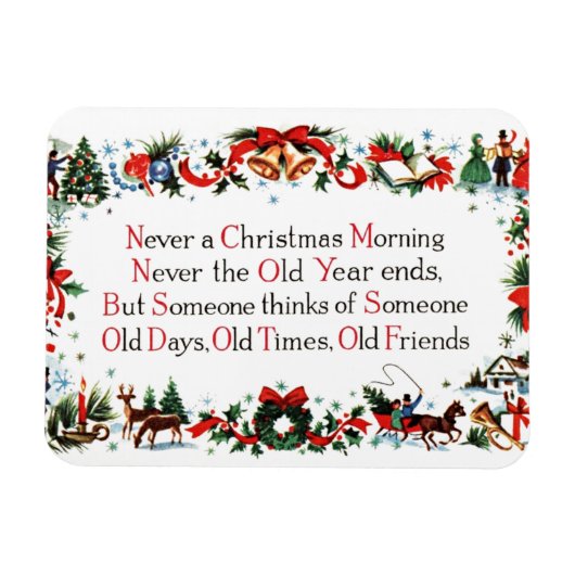 Altes Weihnachtsgedicht Magnet (Horizontal)