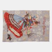 Altes Weihnachtsgeschäft Geschirrtuch (Horizontal)