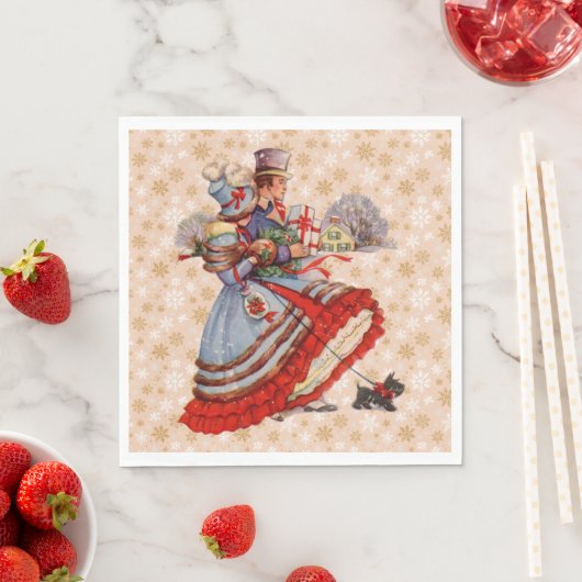 Altes Weihnachtsgeschäft Serviette (Beispiel)