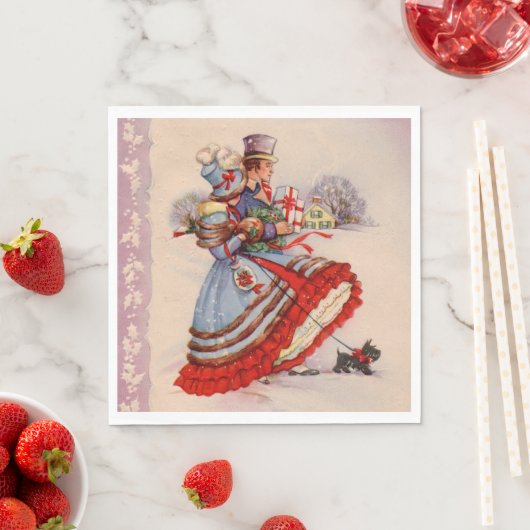 Altes Weihnachtsgeschäft Serviette (Beispiel)