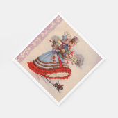 Altes Weihnachtsgeschäft Serviette (Ecke)