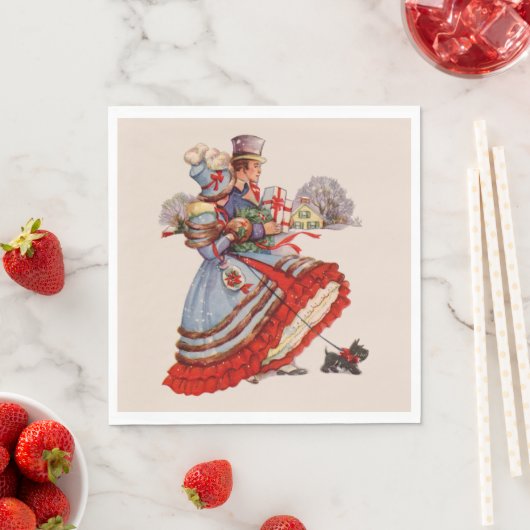 Altes Weihnachtsgeschäft Serviette (Beispiel)