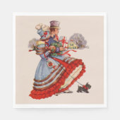 Altes Weihnachtsgeschäft Serviette (Vorderseite)