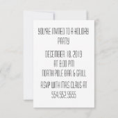 Altes Weihnachtsgeschenk Weihnachten Party Einladung (Rückseite)